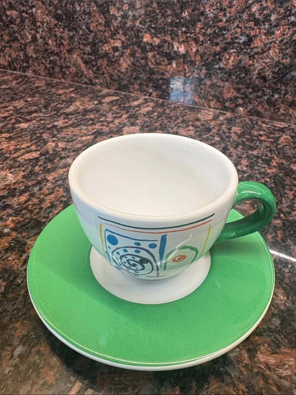 Masterpiece Editions Picasso 4 Espresso Cups with Decorative Plates